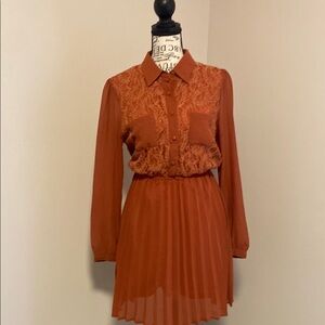 Elegant Rust Dress
